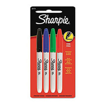 Sharpie Fine Permanent Marker Assorted - 4pk - £23.24 GBP