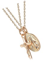 Dainty Gold Necklace For Women, Gold Cross Virgin - £87.88 GBP