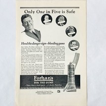 Vintage 1923 Forhan&#39;s For The Gums Toothpaste Print Ad Forhan Company Ne... - $6.62