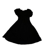 Seventeen Stars Full Skirt Solid Black Dress Small Puffy Sleeves Formal ... - £21.92 GBP