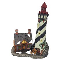 Santa’s Workbench Collection Rivergate Lighthouse Christmas House Retaired 2000 - $22.50