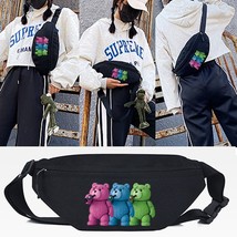 Waist Bag Female Belt 2023 New Brand Fashion Chest Bags Guitar Bear Printing Han - £49.06 GBP