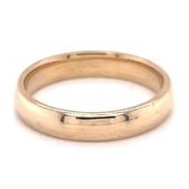 4.2 mm Wedding Band Ring REAL Solid 14k Yellow Gold 5.2 g Size 8.75 - £569.70 GBP