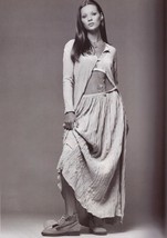 1993 Calvin Klein Kate Moss Black &amp; White Vintage Fashion Print Ad 1990s - £4.68 GBP