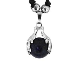 Mia Jewel Shop World in Hands Tumbled Healing Gemstone Globe Crystal Ball Pendan - £12.76 GBP