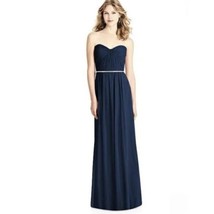 Jenny Packham Navy Dress JP1008 Midnight Sleeveless Rhinestone Accent 2 New - £74.89 GBP