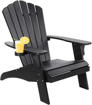 Polystyrene Adirondack Chair Carver Chair - Black  - £218.61 GBP
