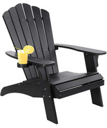 Polystyrene Adirondack Chair Carver Chair - Black  - £217.81 GBP