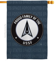Proud Family Ussf House Flag Space Force 28 X40 Double-Sided Banner - £33.54 GBP