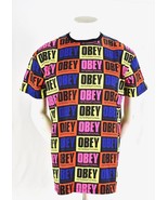 OBEY Propaganda International Multi Color All Over Print T Shirt Small - $74.24