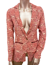 FOR LOVE &amp; LEMONS Womens Blazer Crepe Lightweight Floral Multicolor Size S - £63.74 GBP