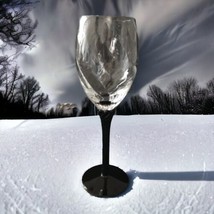 Cristal D Arques Black Amethyst Wine Glass Angelique Twisted Stem Champagne - $22.76
