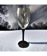 Cristal D Arques Black Amethyst Wine Glass Angelique Twisted Stem Champagne - £17.82 GBP