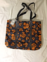 Walt Disney Mickey &amp; Minnie Pumpkin Halloween Tote Bag New W/T - $22.76