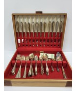 46 pc Stratford Silver Plate Flatware Starlight 1939 Service for 8 Art D... - $89.99