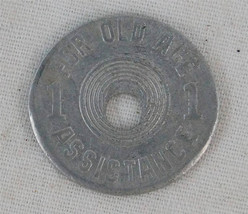 Sales Tax Token Oklahoma For Old Age Assistance Metal Token - $8.90