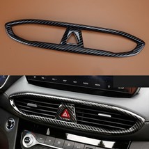 Black Car Front Center Air Outlet Vent Cover Trim   Style ABS Fit for Santa Fe 2 - £83.89 GBP