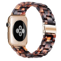 Resin Watch strap for Apple Watch Band  Tortoiseshell  For 42mm 44mm 45mm - £12.70 GBP