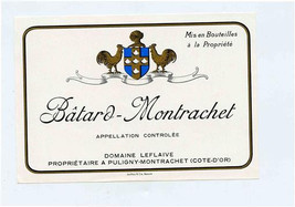 Batard Montrachet Wine Label Domaine Leflaive - $11.88