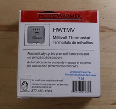 HouseWarmer Mechanical Non-Programmable Millivolt Thermostat HWTMV NEW - $16.82