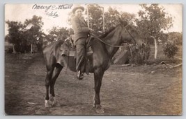 Greenwood OK Oklahoma RPPC Young Boy On Pony Cottrell Family 1912 Postcard S26 - £15.94 GBP