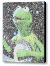 Kermit The Frog Rainbow Connection Song Lyrics Mosaic Framed Limited Edition - £15.33 GBP