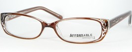 New Affordable Designs Lindsay Brown Eyeglasses Glasses Frame 50-16-135mm - £21.79 GBP