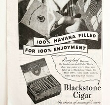 1947 Blackstone Cigars Havana Advertisement Long Leaf Tobacco Smoking DWWW4 - $19.99