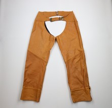 Vtg 60s 70s Levis Mens XL Distressed Soft Leather Backless Motorcycle Chaps Pant - £389.34 GBP