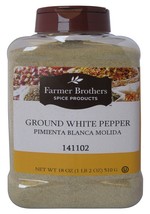 Farmer Brothers Ground White Pepper, 18 oz bottle - $21.49