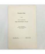 Transylvania College Lexington Kentucky May 1947 The Winters Tale Program - $12.95 CAD