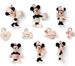 Lenox Disney Mickey &amp; Minnie Romantic Moments Mini Ornament 10-PC. Set 2023 New - £139.80 GBP