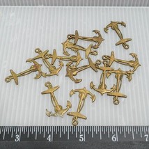Lot of Small Brass Tone Anchor Decorations Miniature Decor for Wall Plaque - $65.66