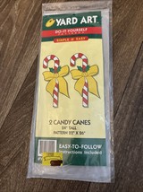 Yard Art DIY Pattern Candy Canes w Bows Christmas Holiday - $166.20 MXN