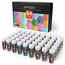 Fine Glitter, Set Of 54 Colors, Shaker Jars (0.34Oz/9.6 G) Glow Under Uv... - $42.99
