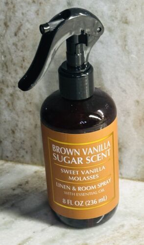 Brown Vanilla Sugar Scent Sweet Vanilla Molasses Linen Room Spray 8floz/246ml