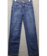 Vineyard Vines Jeans Girls Youth Size 12 Blue Denim Pocket Mid Rise Stra... - $23.09