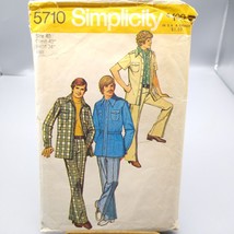 Vintage Sewing PATTERN Simplicity 5710, Mens 1973 Shirt Jacket and Pants... - $11.65
