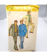 Vintage Sewing PATTERN Simplicity 5710, Mens 1973 Shirt Jacket and Pants... - $11.65