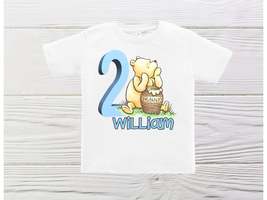 Vintage Winnie the Pooh shirt | Boys Pooh birthday shirt | Personalized  shirt  - £11.98 GBP