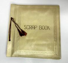 Leather Cover Scrap Book NO SPINE 25 Pages Album Expandable Rope Bound 1... - $29.95