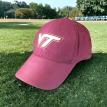 Virginia Tech Hokies Stretch Flexfit Hat Nike Team Cap Collegiate Maroon Dad - £7.14 GBP