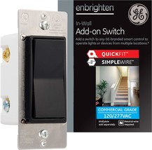 Ge Enbrighten Add On Switch With Quickfit And Simplewire, Ge Z-Wave And, Black. - £30.06 GBP