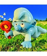 Smurfs 20179 Baby Smurf White Pajamas Vintage Figure PVC Toy Figurine 80... - $7.87