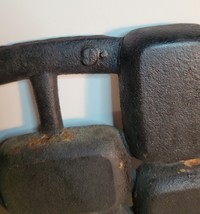 Cast Iron No. 9 Muffin Pan 1800's R&E Mfg. Co. with Painted Design image 5