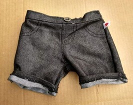 Build A Bear Clothing: Black Trimmed Capri Pants Denim Jeans USED VGC  - $10.77