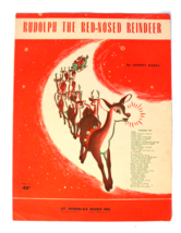Rudolph The Red-Nosed Reindeer by Johnny Marks (1949) Vintage Sheet Music - $13.81