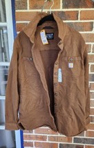 NWT Women’s Carhartt 105991-B11 Loose Fit Twill Button Brown Shacket, Small - $64.35