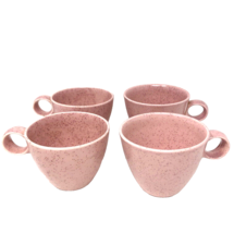 Vernon Ware Tickled Pink Tea/Coffee Cups Speckled 50s Dinnerware MCM Set of 4 - £14.14 GBP