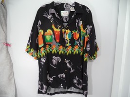 Vintage Thums Up Sportswear Hawaiian Men’s Large Button Shirt Cocktails ... - $20.74